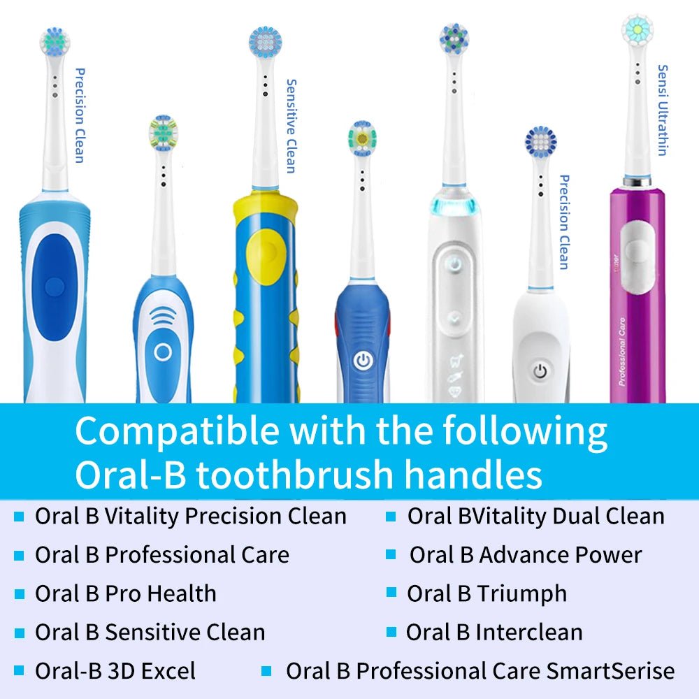Storazone 4Pcs For 3D Oral B Toothbrush Heads For Braun Oral B Brush Attachment Oral B Replacement Oral Toothbrush Heads B Oral B Nozzles