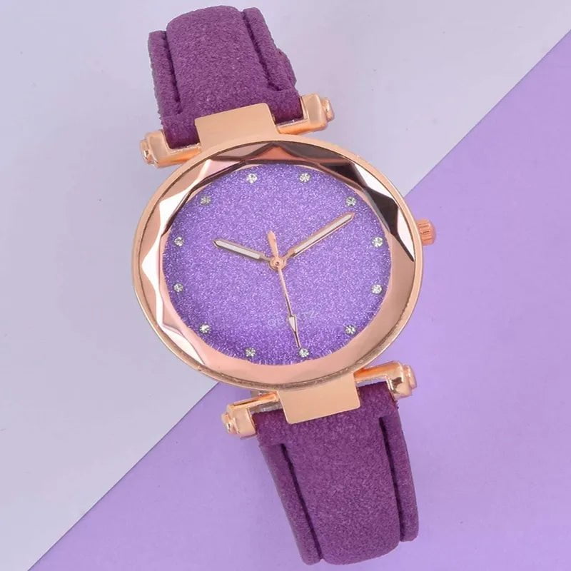 Storazone 4PCS Set Luxury Women Watches Rhinestone Fashion Elegant Wristwatch Quartz Watch Ladies Clock For Girl Gift