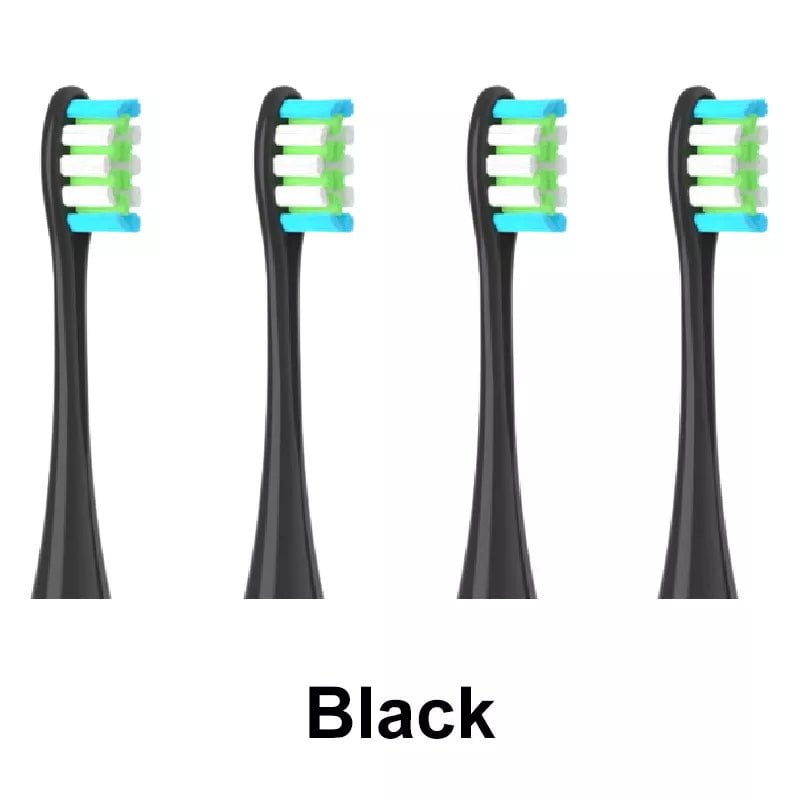 Storazone 4PCSBlack 4PCS Replacement Heads For Oclean Flow/X/ X PRO/ Z1/ F1/ One/ Air 2 /SE Brush Heads Soft DuPont Sonic Toothbrush Vacuum Bristle