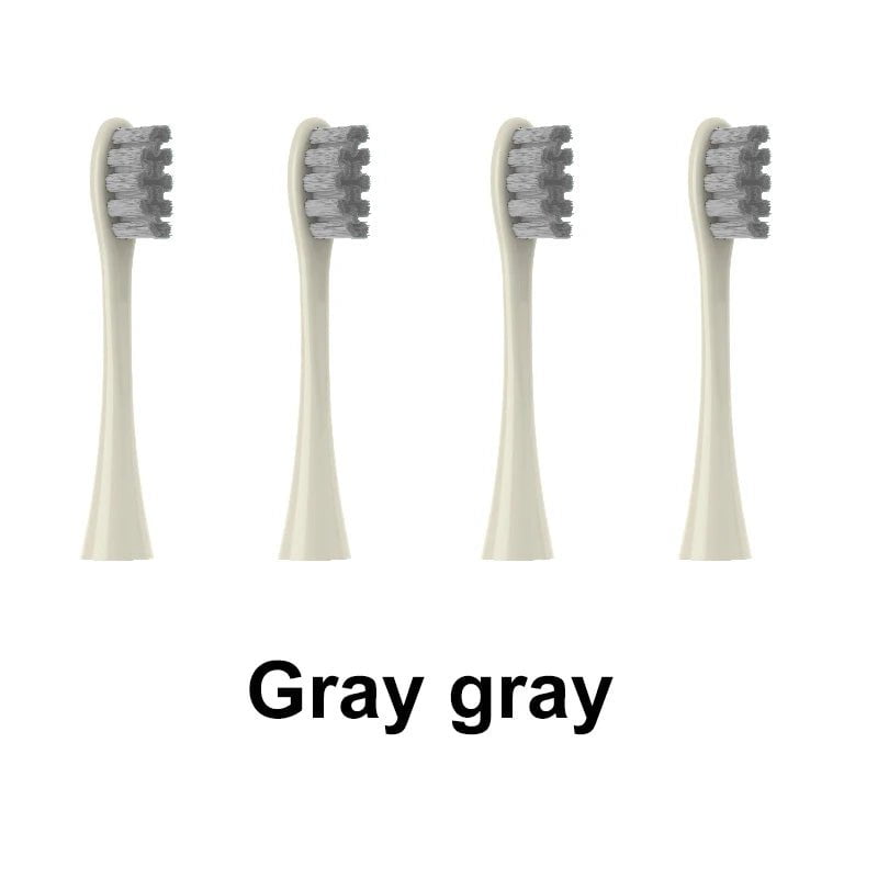 Storazone 4PCSGray gary 4PCS Replacement Heads For Oclean Flow/X/ X PRO/ Z1/ F1/ One/ Air 2 /SE Brush Heads Soft DuPont Sonic Toothbrush Vacuum Bristle