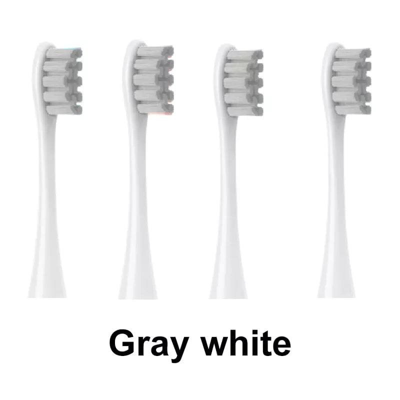 Storazone 4PCSGray white 4PCS Replacement Heads For Oclean Flow/X/ X PRO/ Z1/ F1/ One/ Air 2 /SE Brush Heads Soft DuPont Sonic Toothbrush Vacuum Bristle