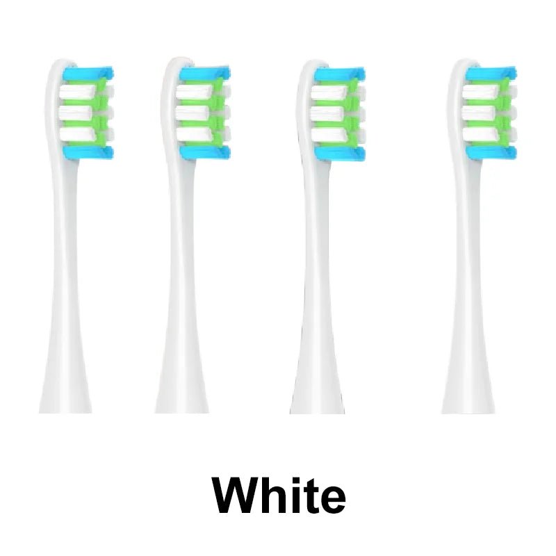 Storazone 4PCSWhite green 4PCS Replacement Heads For Oclean Flow/X/ X PRO/ Z1/ F1/ One/ Air 2 /SE Brush Heads Soft DuPont Sonic Toothbrush Vacuum Bristle