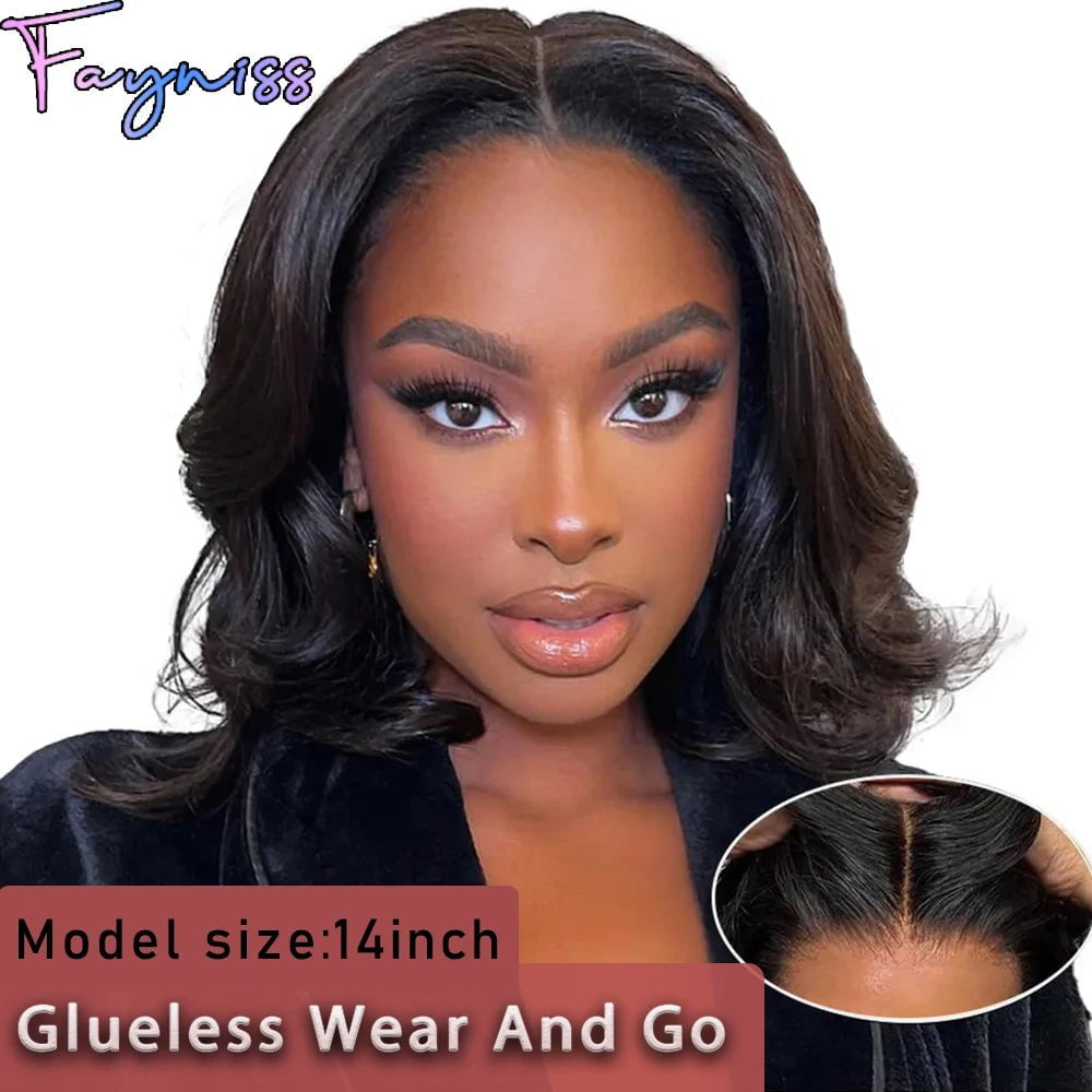 Storazone 4X4 Glueless Wig / CHINA / 8inches Bob | 150 Fayniss Wear And Go Glueless Body Wave Bob Wigs For Women Undetectable 4x4 Ready To Go Human Hair Wigs Pre Cut Lace Closure Wig