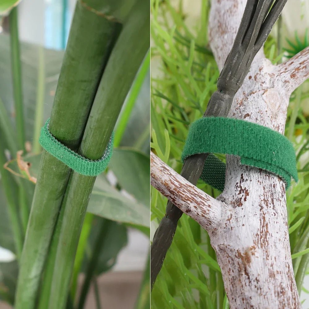 Storazone 5/1Rolls Nylon Plant Ties Resealable Cable Ties Self Adhesive Plant Fastener Tape For Support Grape Vines Tomato Garden Supplies