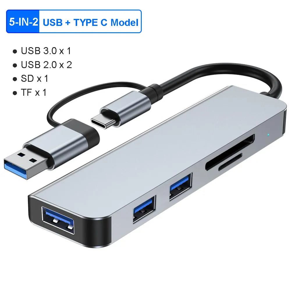 Storazone 5-IN-2 / CHINA 8-IN-2 USB HUB 3.0 USB C HUB Dock Station 5Gbps High Speed Transmission USB Splitter Type C to USB OTG Adapter For Macbook Pro
