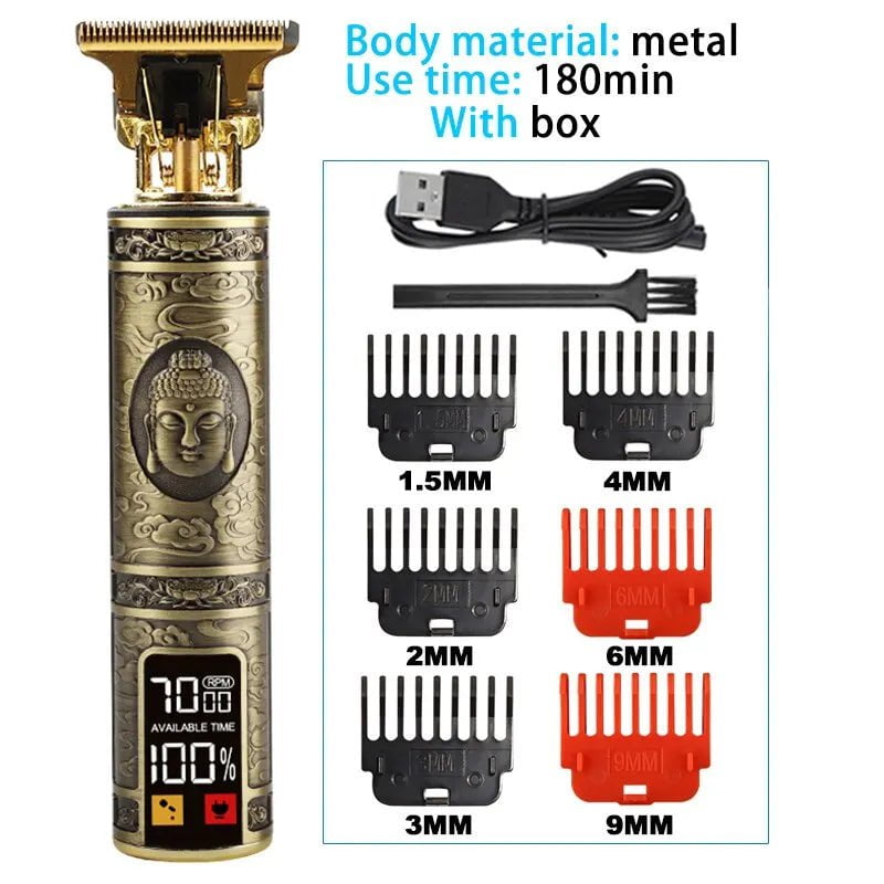 Storazone 5 Vintage T9 Wholesale Hair Clipper Professiona Beard Trimmer Electric Maquina T9 Haircut Machine Hair Cutting Machine Clippers