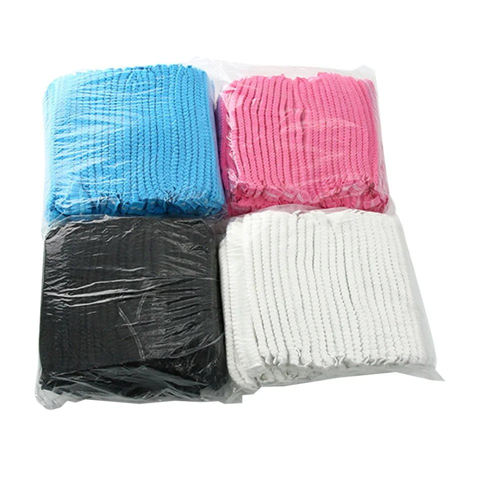 Storazone 50/100pcs Disposable Non Woven Fabric Sterile Hat For Grafting Eyelash Makeup Hair Net Caps SPA Hair Salon Bathroom Supplies