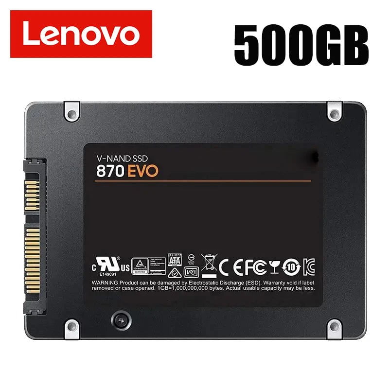 Storazone 500GB Lenovo 4TB Solid State Disk SSD 870 EVO 500GB 1TB 2TB Internal HDD Hard Drive Sata3 2.5 Inch For Laptop Microcomputer Desktop
