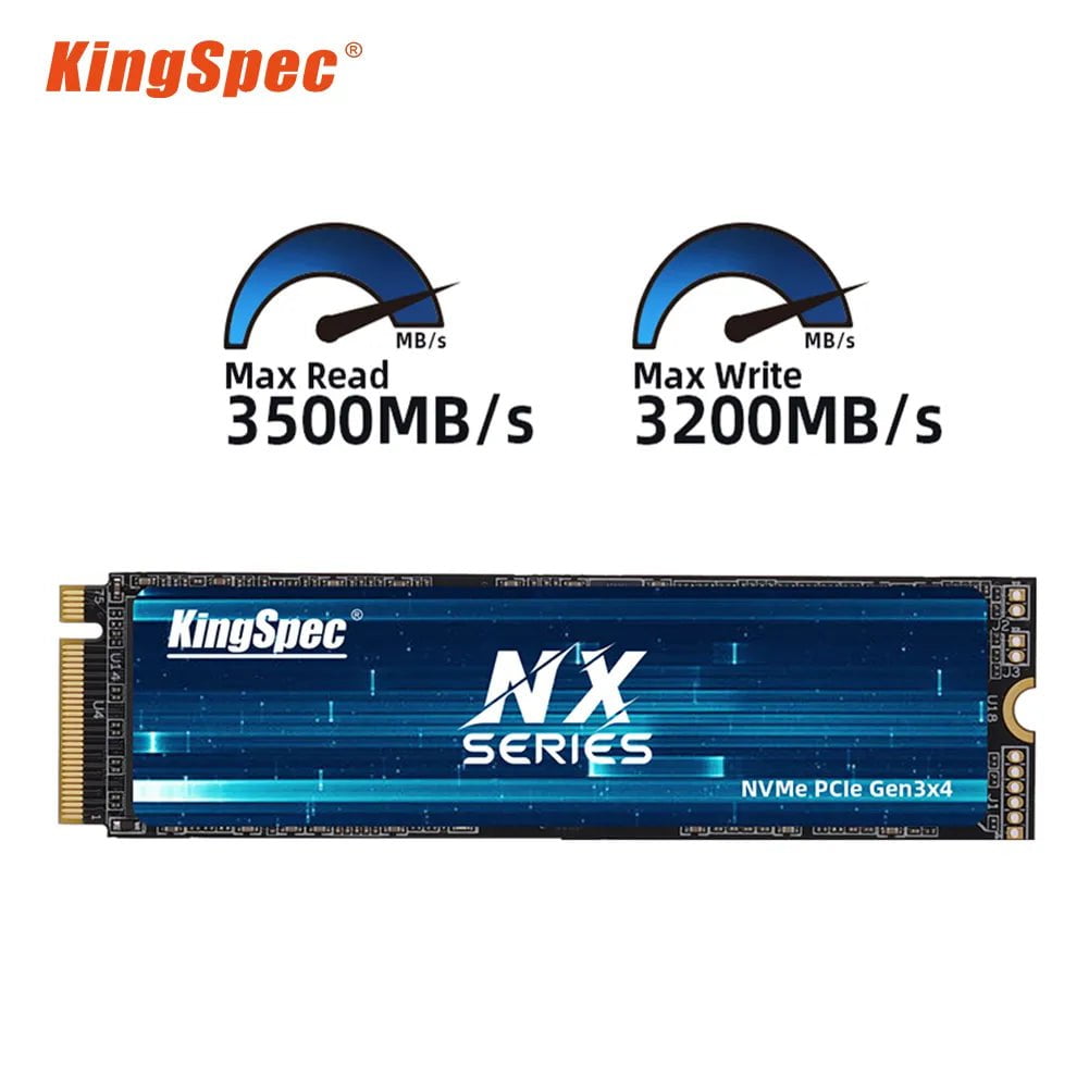 Storazone 512GB KingSpec M.2 NVMe SSD 512gb 1TB 2TB Internal Solid State Drive 2280 PCIe Computer Disk Hard Drives for PC Desktop Laptop