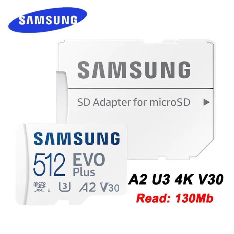 Storazone 512GB SAMSUNG EVO Plus Micro SD 64GB Memori Memory Card C10 TF MicroSD Cards SDXC 128GB 256GB 512GB U3 V30 4K For Phone Drone Camera