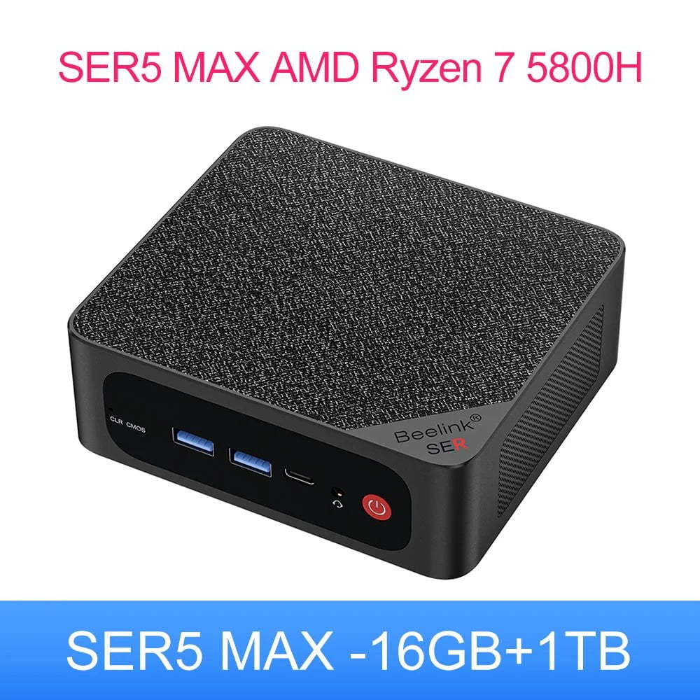 Storazone 5800H Max 16G1T / AMD Processor / us | CHINA 2023 Beelink Ryzen 7 5800H SER5 Max Pro Mini PC AMD DDR4 16GB RAM 500GB SSD 5500U WiFi6 4K HD Desktop Computer SER5 Pro 5700U