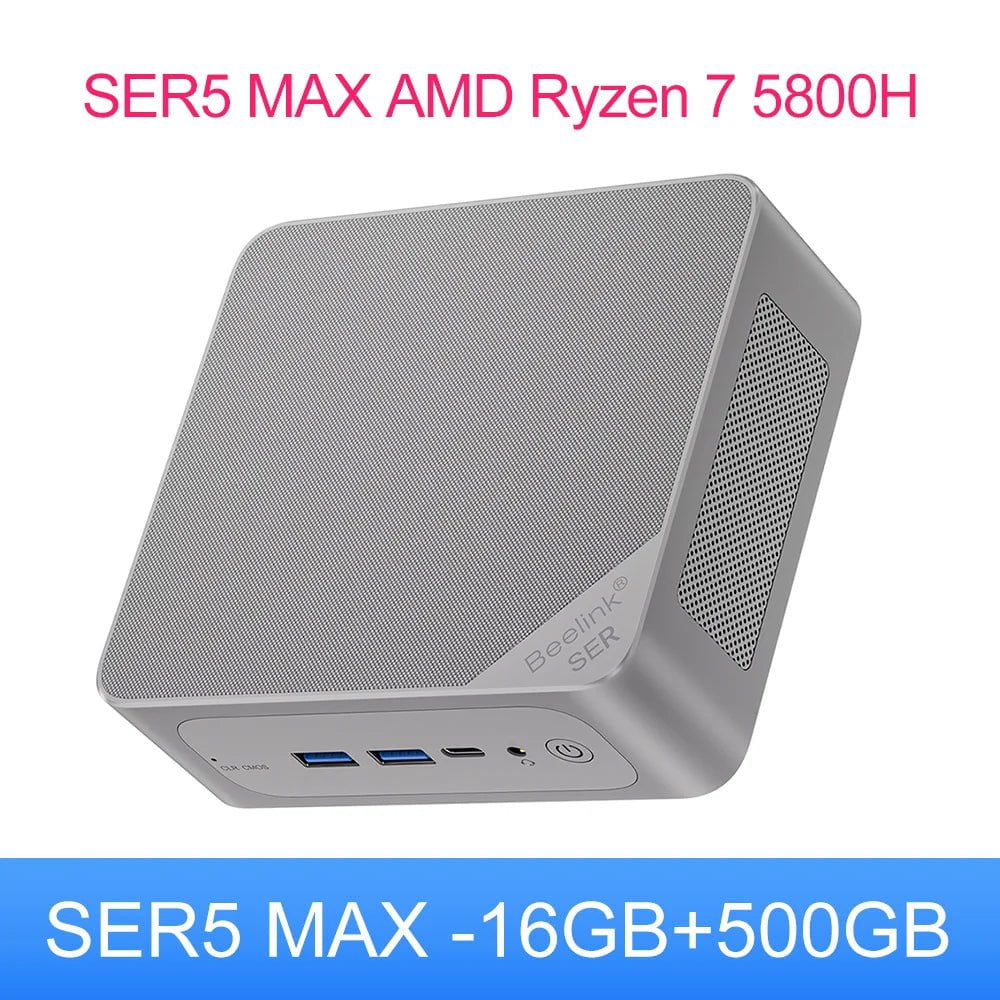 Storazone 5800H Max 16G500G 1 / AMD Processor / us | CHINA 2023 Beelink Ryzen 7 5800H SER5 Max Pro Mini PC AMD DDR4 16GB RAM 500GB SSD 5500U WiFi6 4K HD Desktop Computer SER5 Pro 5700U