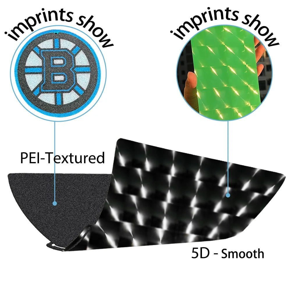 Storazone 5D-PEI / 257x257 For Bambulab Juupine For Bambu Lab Build Plate Bambulab P1s Textured Pei Sheet Pey Peo H1H 257x257 Build Plate Bambu Labs X1C P1P Upgrades