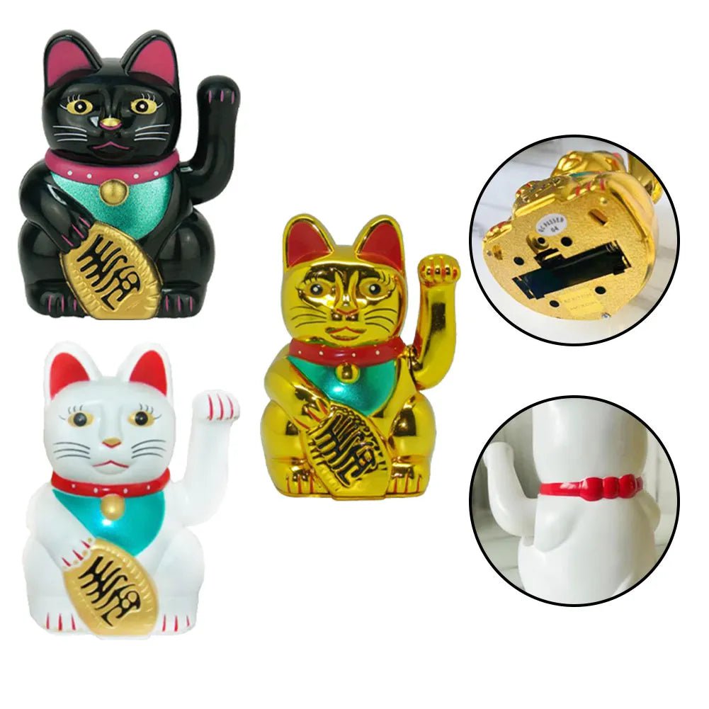 Storazone 5inch Electric Waving Arm Lucky Cat Cashier New Store Opening Gift Chinese Cat Decoration