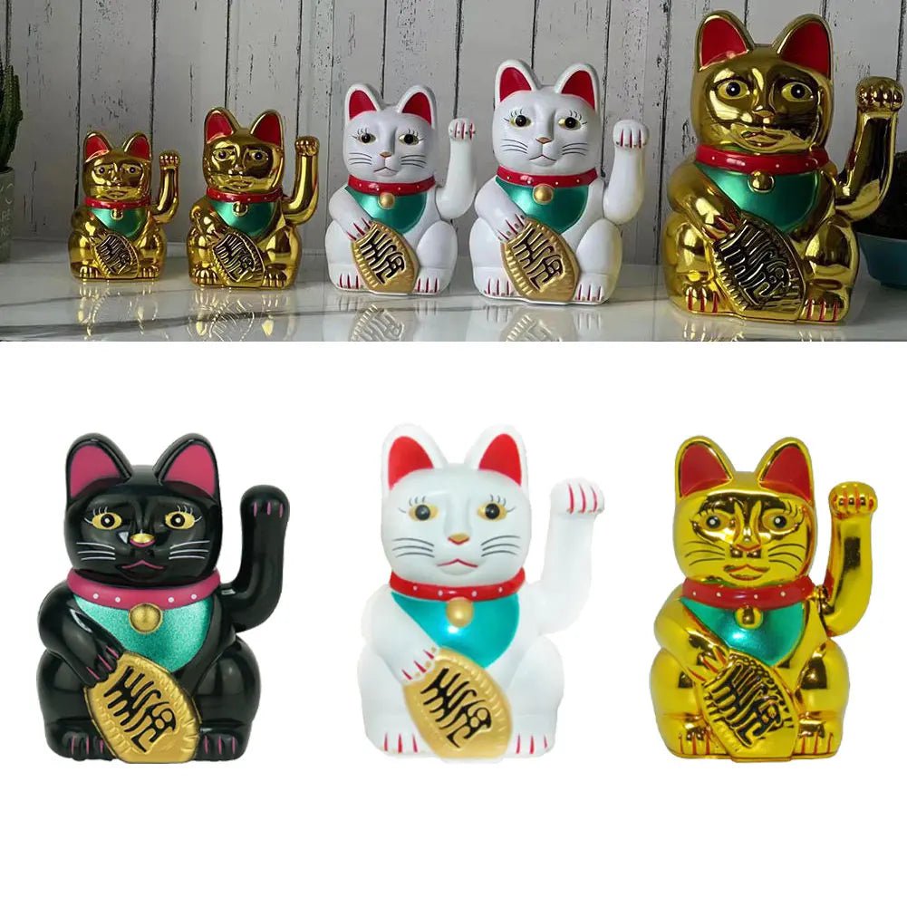 Storazone 5inch Electric Waving Arm Lucky Cat Cashier New Store Opening Gift Chinese Cat Decoration