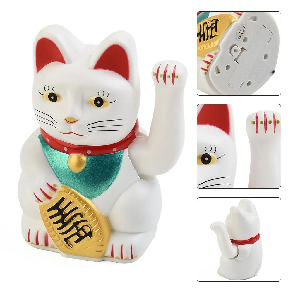 Storazone 5inch Electric Waving Arm Lucky Cat Cashier New Store Opening Gift Chinese Cat Decoration