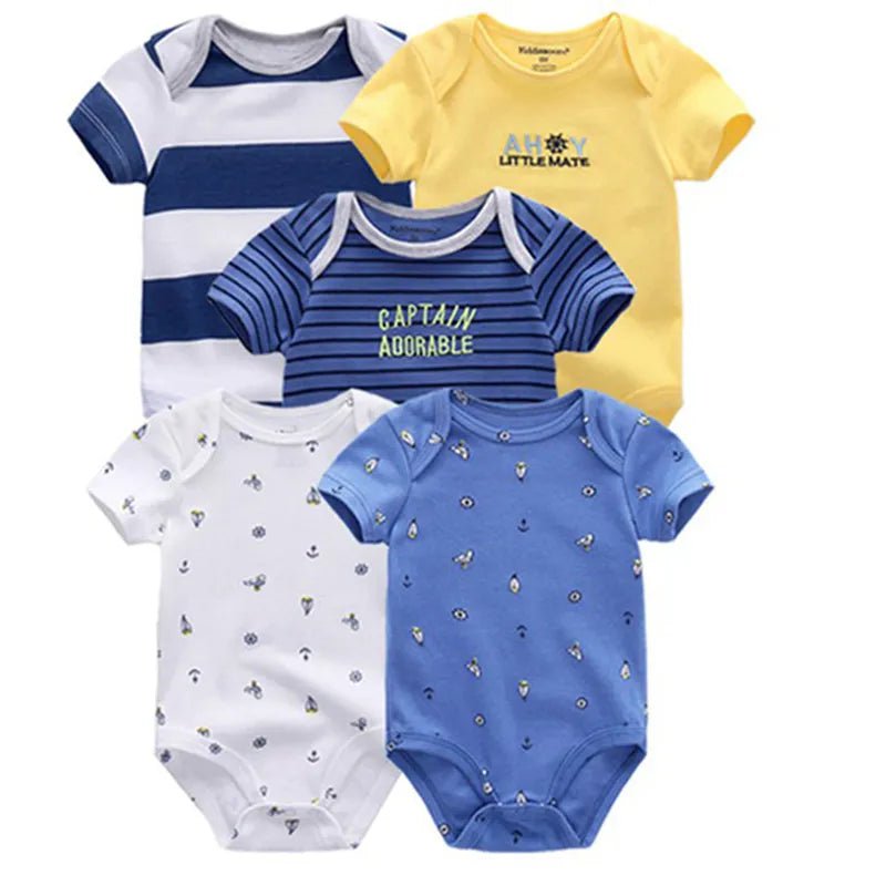 Storazone 5PCS/Lot Newborn 100%Cotton Unicorn 0-12M Baby Boys Clothes Bodysuits Girls Clothing Baby Girls Clothes Roupas de bebe