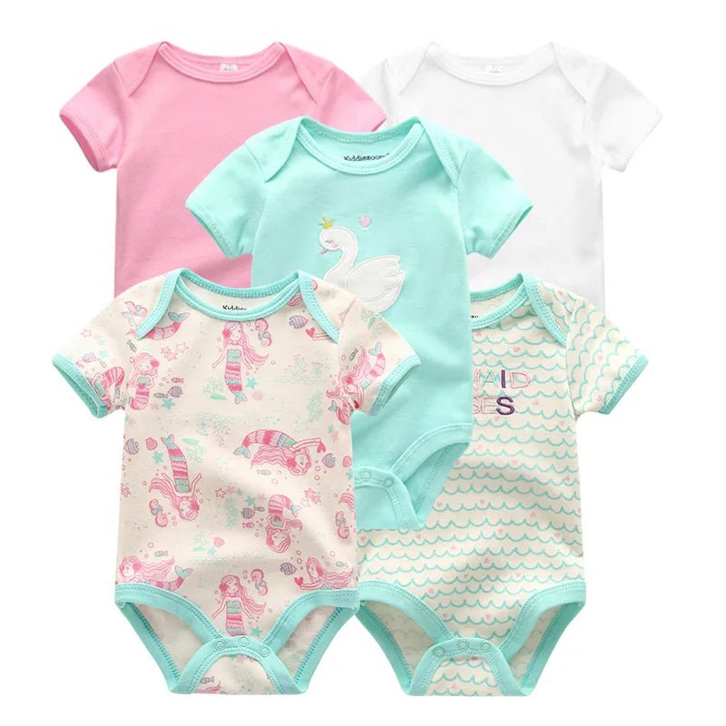 Storazone 5PCS/Lot Newborn 100%Cotton Unicorn 0-12M Baby Boys Clothes Bodysuits Girls Clothing Baby Girls Clothes Roupas de bebe