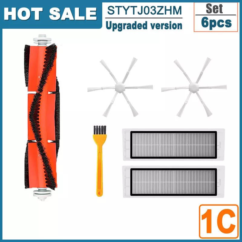 Storazone 5pcs / Russian Federation For Xiaomi Mi Robot Vacuum Mop 2 STYTJ03ZHM Filter Mop Cloth Mijia Robot Vacuum Cleaner Accessories Main Side Brush Spare parts