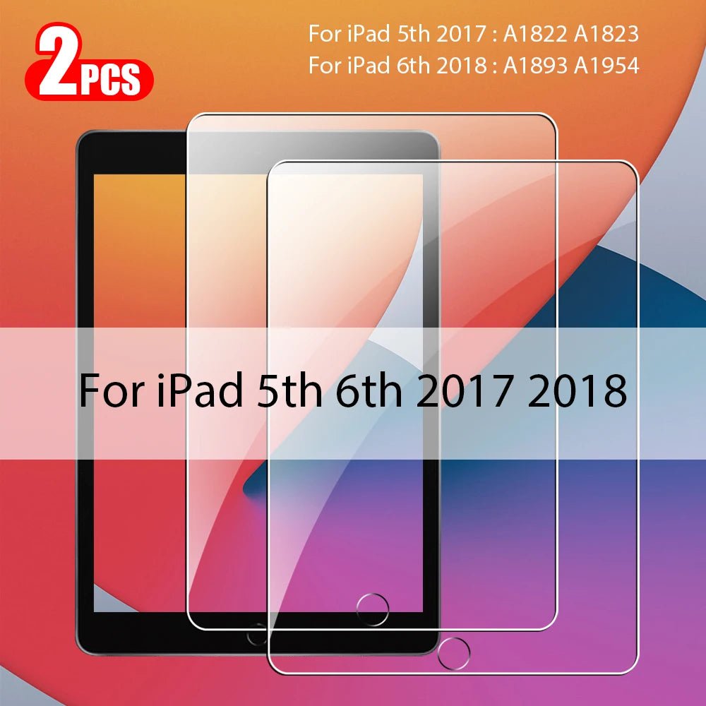 Storazone 5th 6th 2017 2018 2Pcs Tempered Glass Screen Protector For Ipad Air 5 4 3 2 Pro 11 2022 Mini 6 9 9th 10 10th Generation 10.2 9.7 2021 Accessories