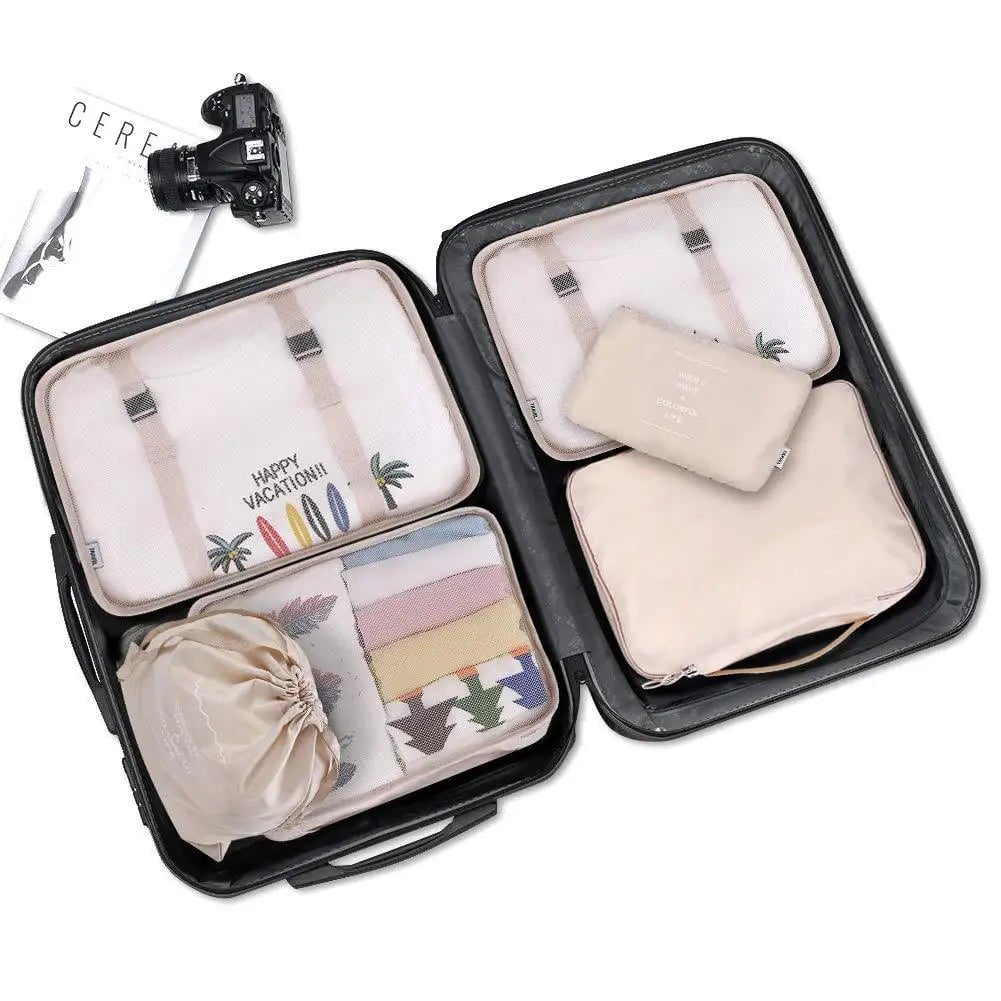 Storazone 6/8 Pcs Set Travel Organizer Storage Bags Suitcase Packing Set Storage Cases Portable Luggage Organizer Clothes Shoe Tidy Pouch