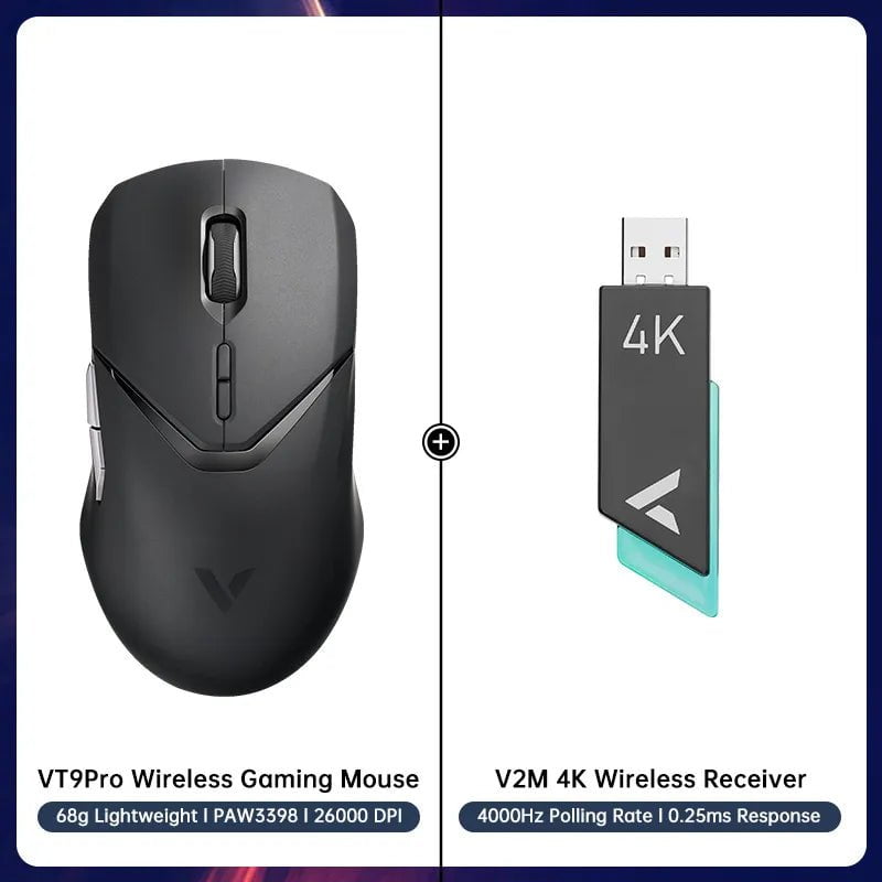 Storazone 6 Rapoo VT9PRO Wireless Gaming Mouse Esports Grade 68g Ultra-Light 26000DPI 8 Buttons Optical PAW3398 Computer Mouse For Laptop PC