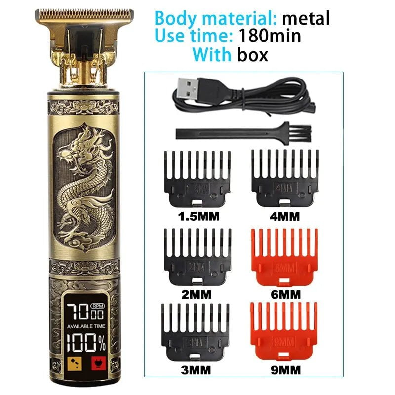 Storazone 6 Vintage T9 Wholesale Hair Clipper Professiona Beard Trimmer Electric Maquina T9 Haircut Machine Hair Cutting Machine Clippers