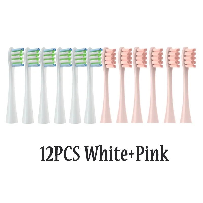 Storazone 6White6Pink 12PCS Replacement Brush Heads for Oclean X/ X PRO/ Z1/ F1/ One/ Air 2 /SE Sonic Electric Toothbrush DuPont Soft Bristle Nozzles