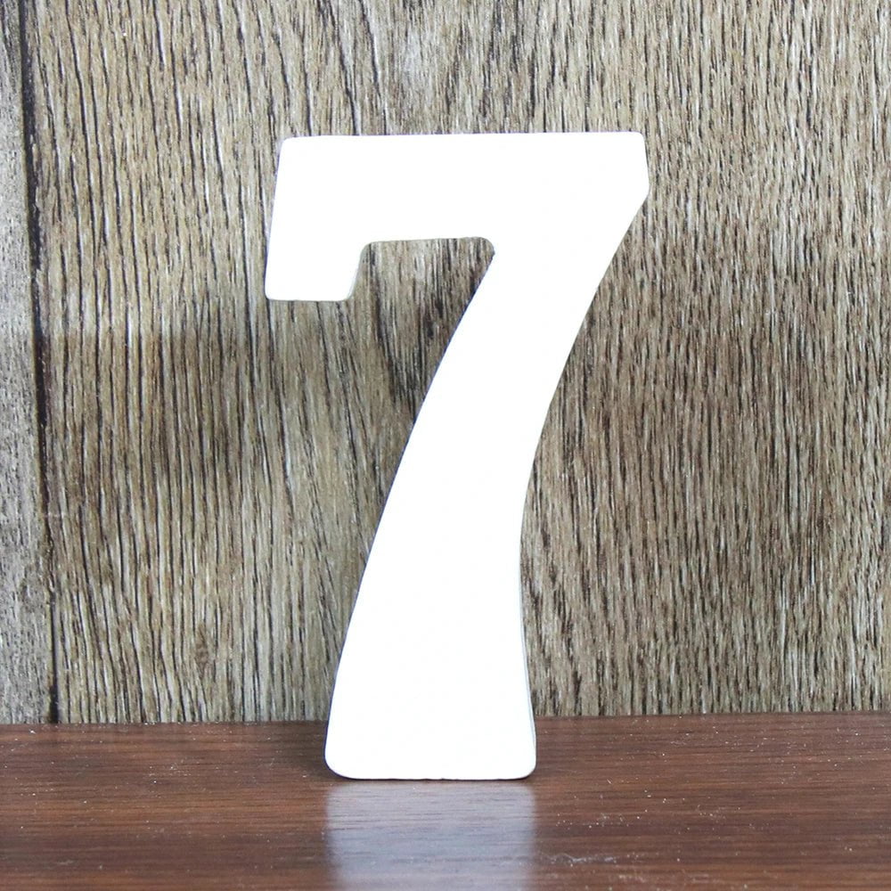 Storazone 7 / 8cm 8 CM Letras Decorativas Grandes White Wooden Letters Home Decor Wedding Decoration DIY Personalised Name Design Free Standing