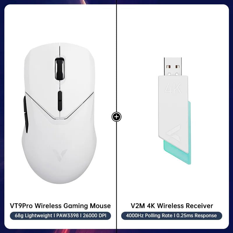 Storazone 7 Rapoo VT9PRO Wireless Gaming Mouse Esports Grade 68g Ultra-Light 26000DPI 8 Buttons Optical PAW3398 Computer Mouse For Laptop PC