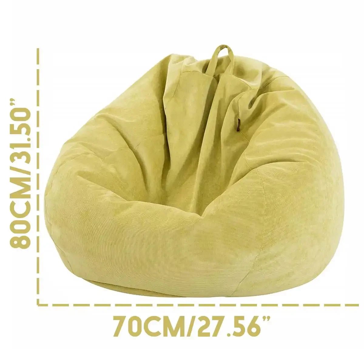 Storazone 70x80cm Lazy Sofas Cover with Inner Liner Warm Corduroy Lounger Living Room Seat Bean Bag Pouf Puff Couch Tatami Chairs Cover