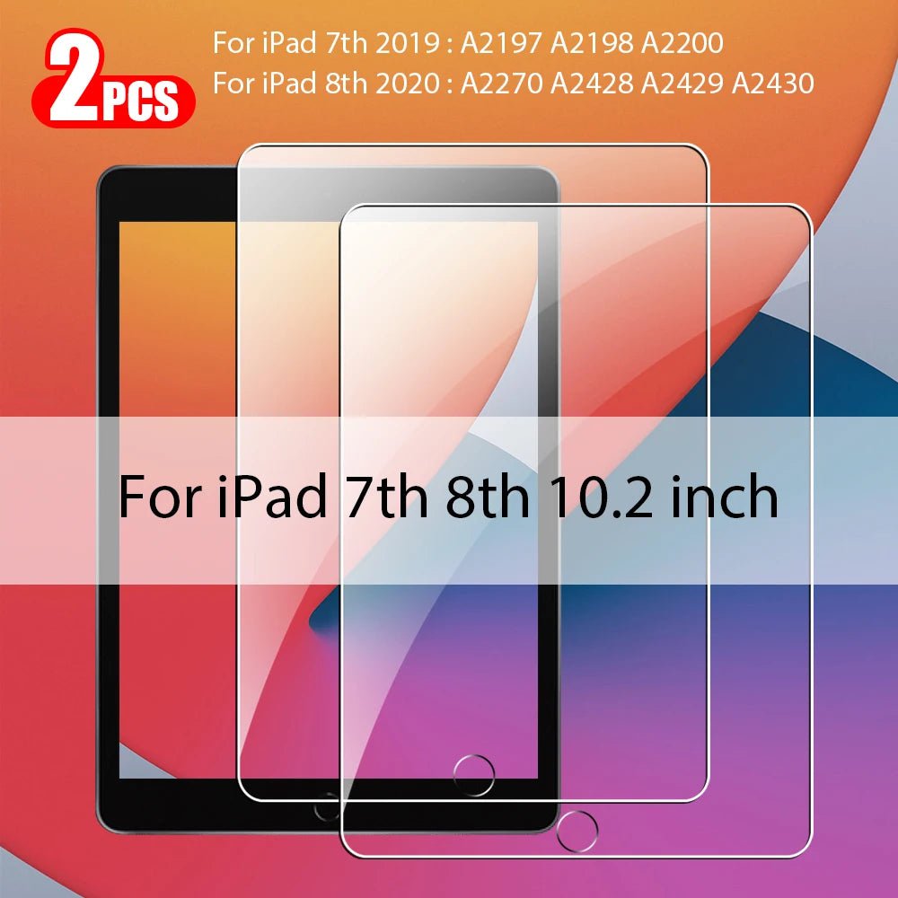 Storazone 7th 8th 10.2 2Pcs Tempered Glass Screen Protector For Ipad Air 5 4 3 2 Pro 11 2022 Mini 6 9 9th 10 10th Generation 10.2 9.7 2021 Accessories