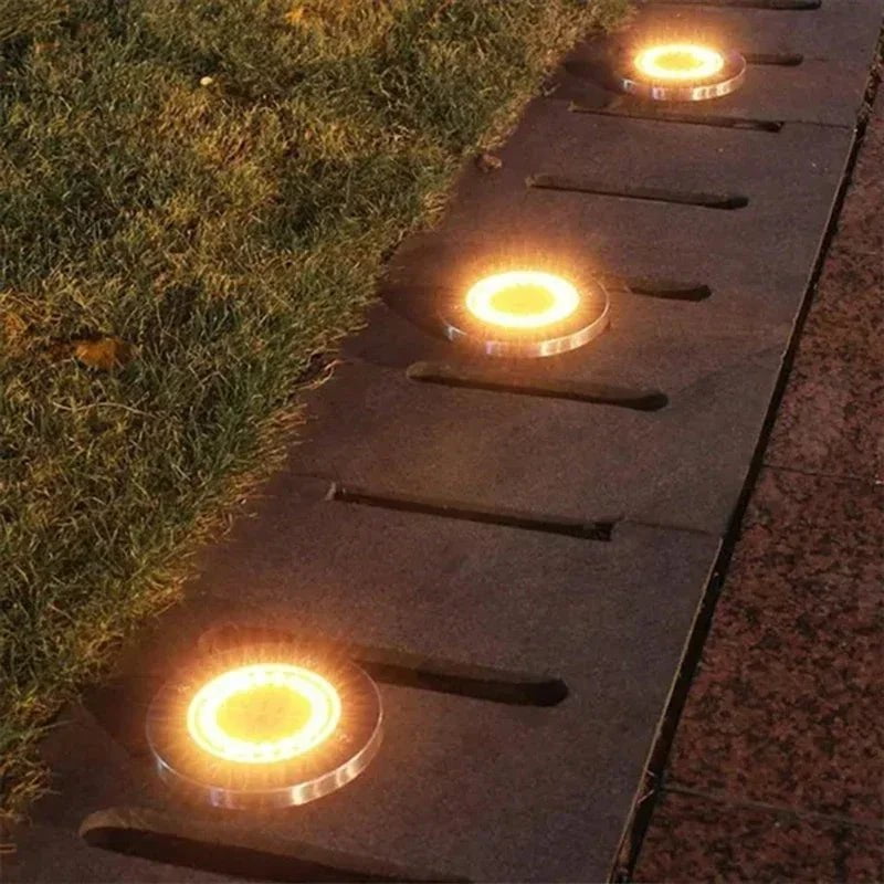 Storazone 8/20LED Solar Power Disk Light Outdoor Garden Solar Underground Light Deck Light Spotlight Buried Solar Led Lamp Garden Decor