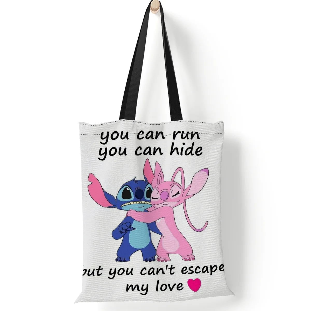 Storazone 8-35x40cm Disney Stitch Tote Bags Anime Lilo and Stitch Women's Canvas Handbags 35x40cm Large Capacity Shopping Bags Girls Gifts