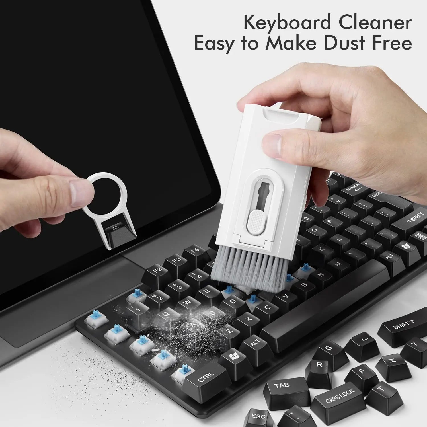 Storazone 8 in 1 Cleaning Kit Computer Keyboard Cleaner Brush Earphones Cleaning Pen For  Headset IPad Phone Cleaning Tools Keycap Puller