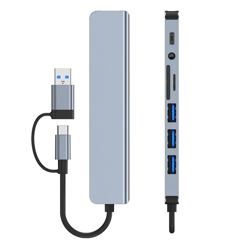Storazone 8-IN-2 USB HUB 3.0 USB C HUB Dock Station 5Gbps High Speed Transmission USB Splitter Type C to USB OTG Adapter For Macbook Pro