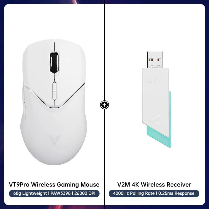 Storazone 8 Rapoo VT9PRO Wireless Gaming Mouse Esports Grade 68g Ultra-Light 26000DPI 8 Buttons Optical PAW3398 Computer Mouse For Laptop PC