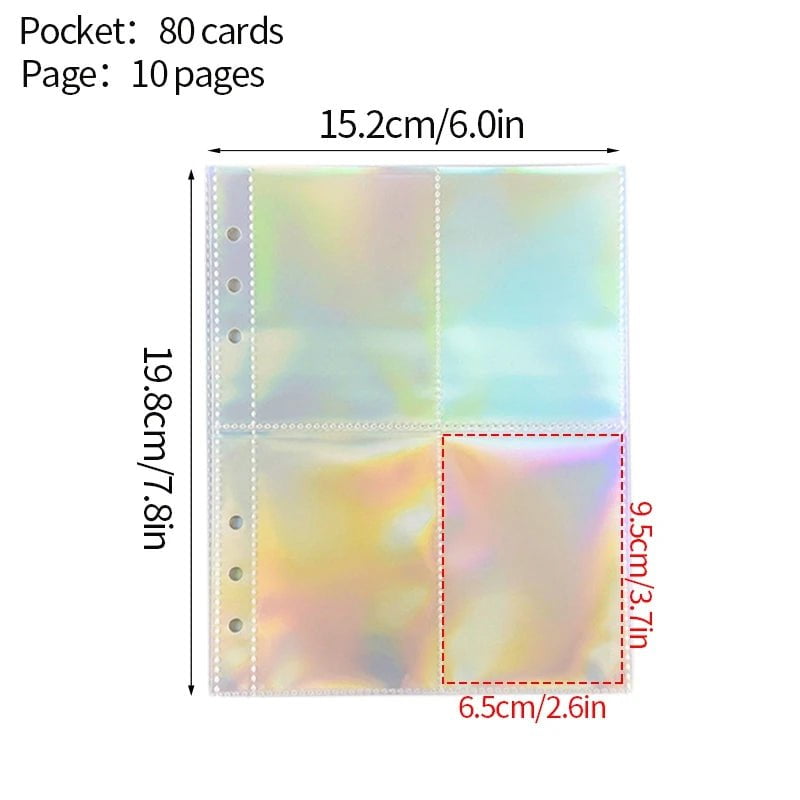 Storazone 80cards  10pages 1 A5 Kpop Binder Photocards Holder Ins Album Book 3 Inch Album Heart Photo Card Album Student School Stationery Birthday Gifts