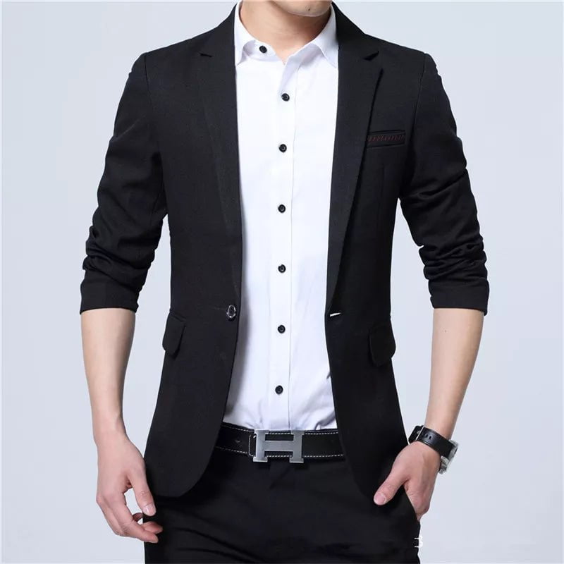 Storazone 8502 black / 5XL 2021 Spring Autumn New Men Blazer Fashion Slim casual blazer for Men Brand Mens suit Designer jacket outerwear men 3 colors