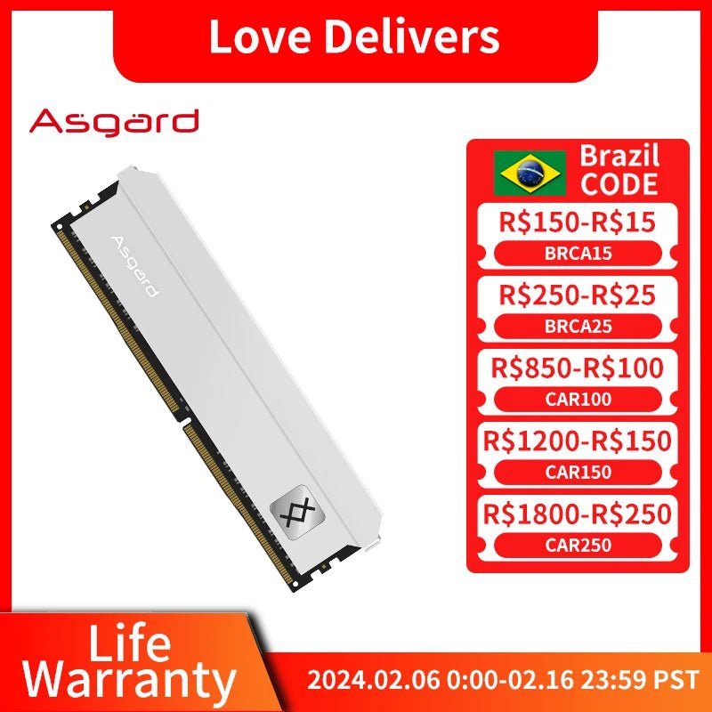 Storazone 8GB 3200MHz Asgard ddr4 ram memory ddr4 8GB16GB 32GB 3200MHz  3600MHZ 4000MHZ ram ddr4  T3 Series  for PC desktop