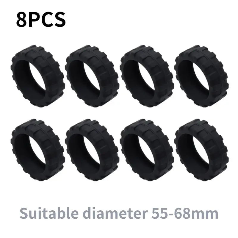 Storazone 8PCS 1 8/4PCS Luggage Wheels Protector Silicone Wheels Caster Shoes Travel Luggage Suitcase Reduce Noise Wheels Guard Cover Accessories