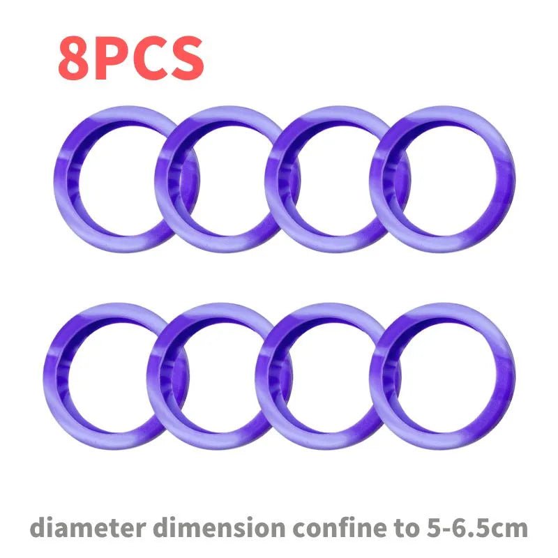 Storazone 8pcs Colorful purple 8/4PCS Luggage Wheels Protector Silicone Wheels Caster Shoes Travel Luggage Suitcase Reduce Noise Wheels Guard Cover Accessories