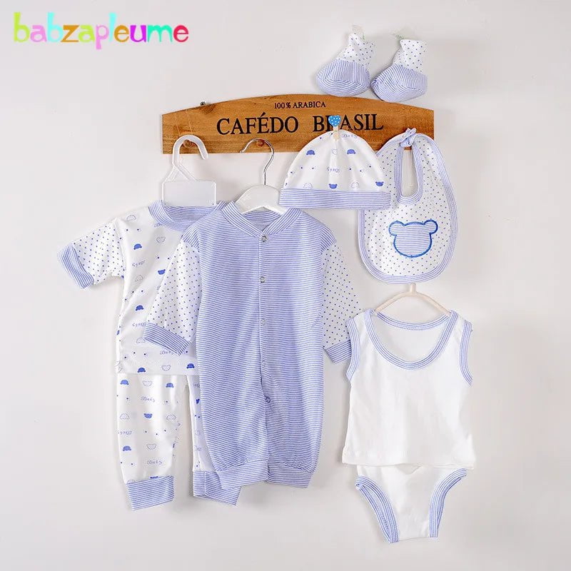 Storazone 8PCS/Set Newborn Baby Boys Clothes 100%Cotton Long Sleeve Girls Jumpsuit Toddler Outfits Kids Infant Girl Clothing Romper BC1002