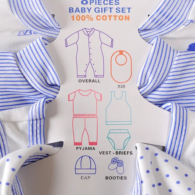 Storazone 8PCS/Set Newborn Baby Boys Clothes 100%Cotton Long Sleeve Girls Jumpsuit Toddler Outfits Kids Infant Girl Clothing Romper BC1002