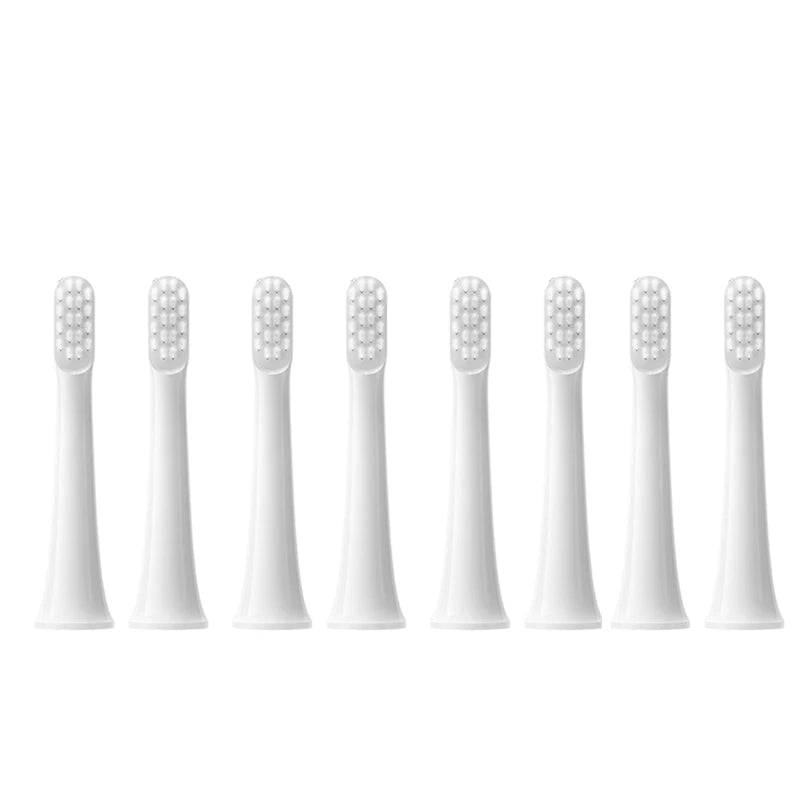 Storazone 8White 8PCS For XIAOMI MIJIA T100 Replacement Brush Heads Sonic Electric Toothbrush Vacuum DuPont Soft Bristle Suitable Nozzles