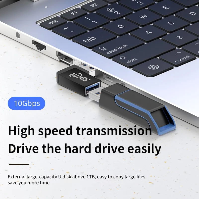 Storazone 90 Degree Right Angle USB 3.0 Extension Adapter Upward Elbow 10Gbps USB Connector For PC Male to Female Extension Plug Converter