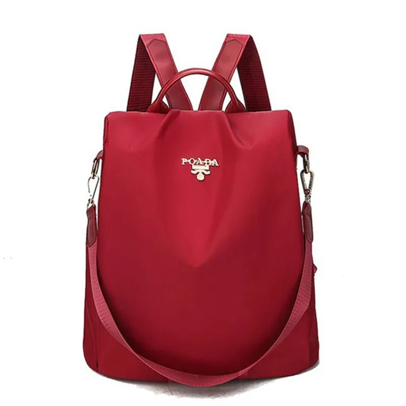 Storazone 911-Red Factory Sale Multifunctional Anti-theft Backpacks Oxford Shoulder Bags for Teenagers Girls Large Capacity Travel School Bag 2021