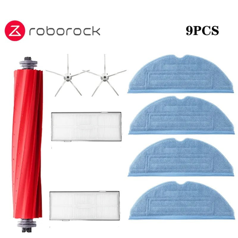 Storazone 9PCS 1 Roborock S7 S70 S7Max T7S T7S Plus Robot Vacuum  Cleaner Accessories Main Brush cover Hepa Filter Mop Pad Spare Parts