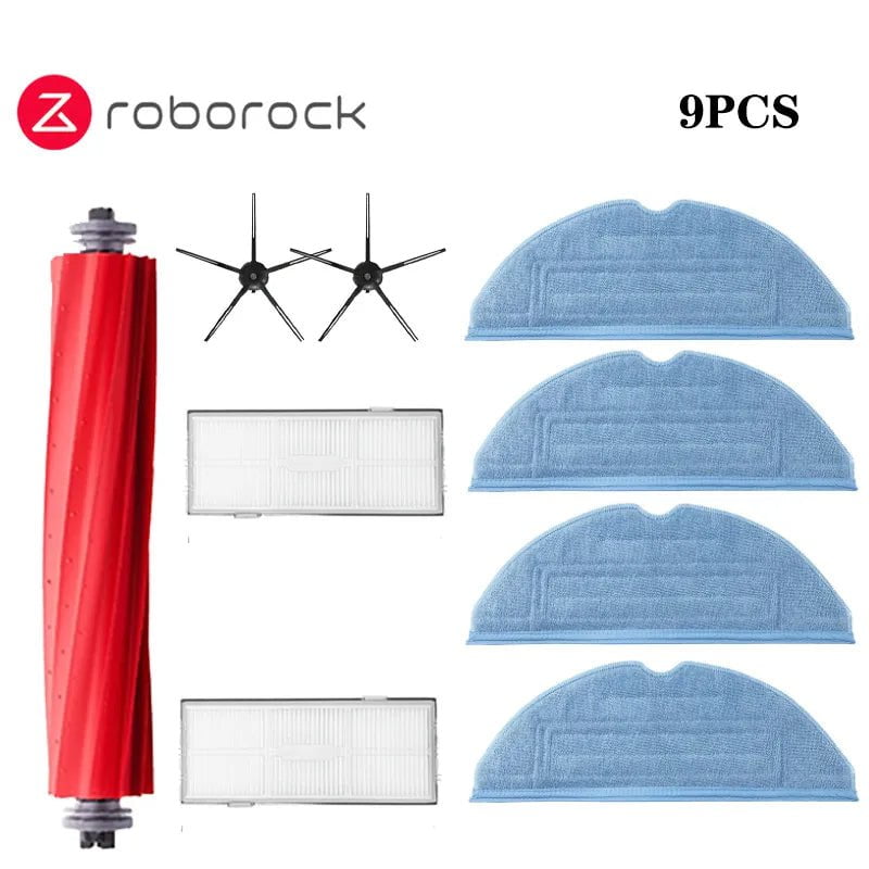 Storazone 9PCS Roborock S7 S70 S7Max T7S T7S Plus Robot Vacuum  Cleaner Accessories Main Brush cover Hepa Filter Mop Pad Spare Parts