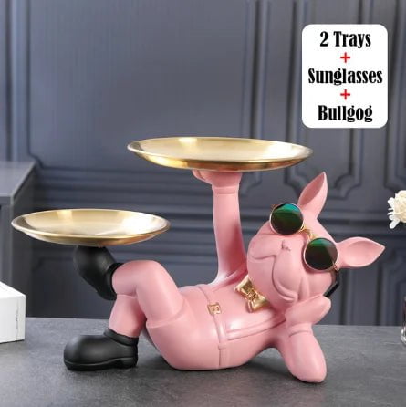 Storazone A Bulldog Animal Figurines Cool Dog Statue Sculpture Living  Study Room Bedroom Decor Home Interior Decoration Accessories